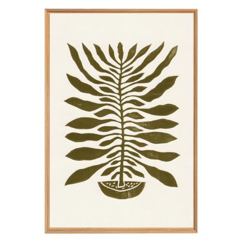 Ceanothe Feuille Verte tableau encadré 65x97 cm mat