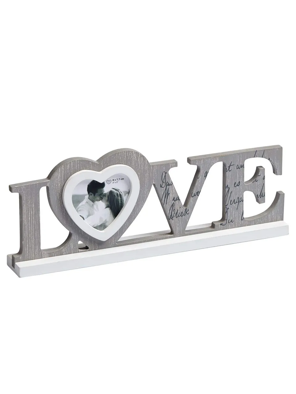 walther design Love YF199D cadre photo bois gris 9x9 cm