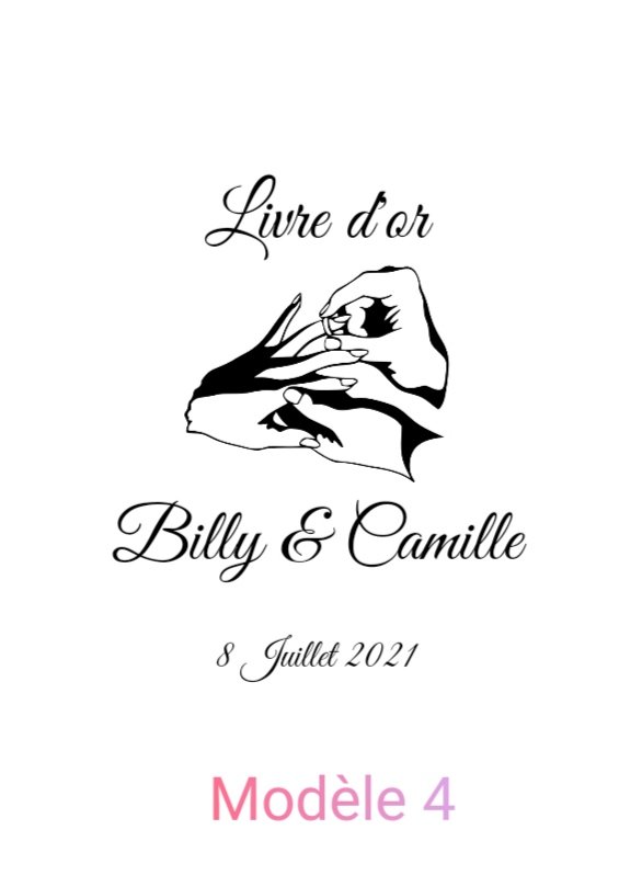 Creat'Angel livre d'or mariage tissu noir 20 pages