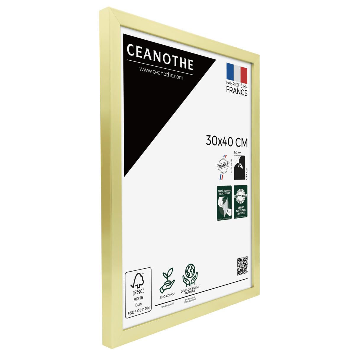 Ceanothe Precious cadre photo doré 30x40 cm A4