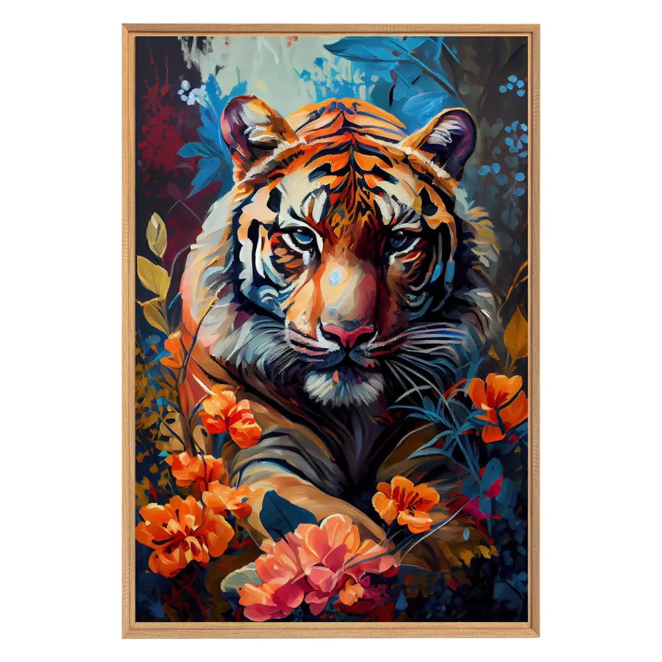Ceanothe tigre coloré tableau encadré 65x97 cm mat