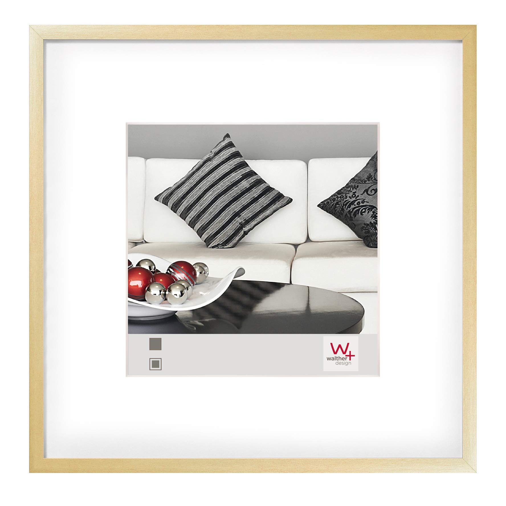 walther design Chair AJ040B cadre photo noir 30 x 40 cm aluminium