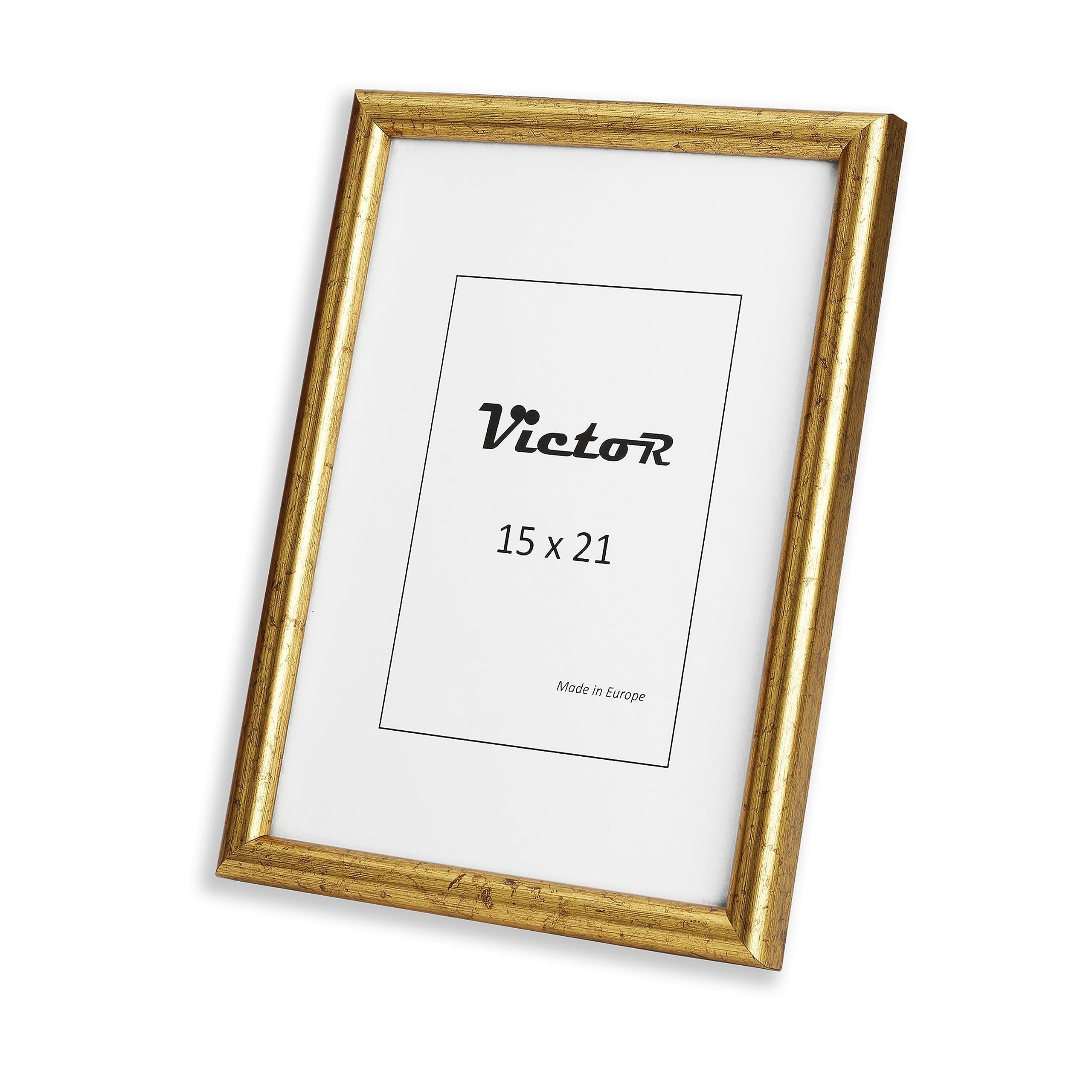 Victor David cadre photo or 15x21 cm art déco
