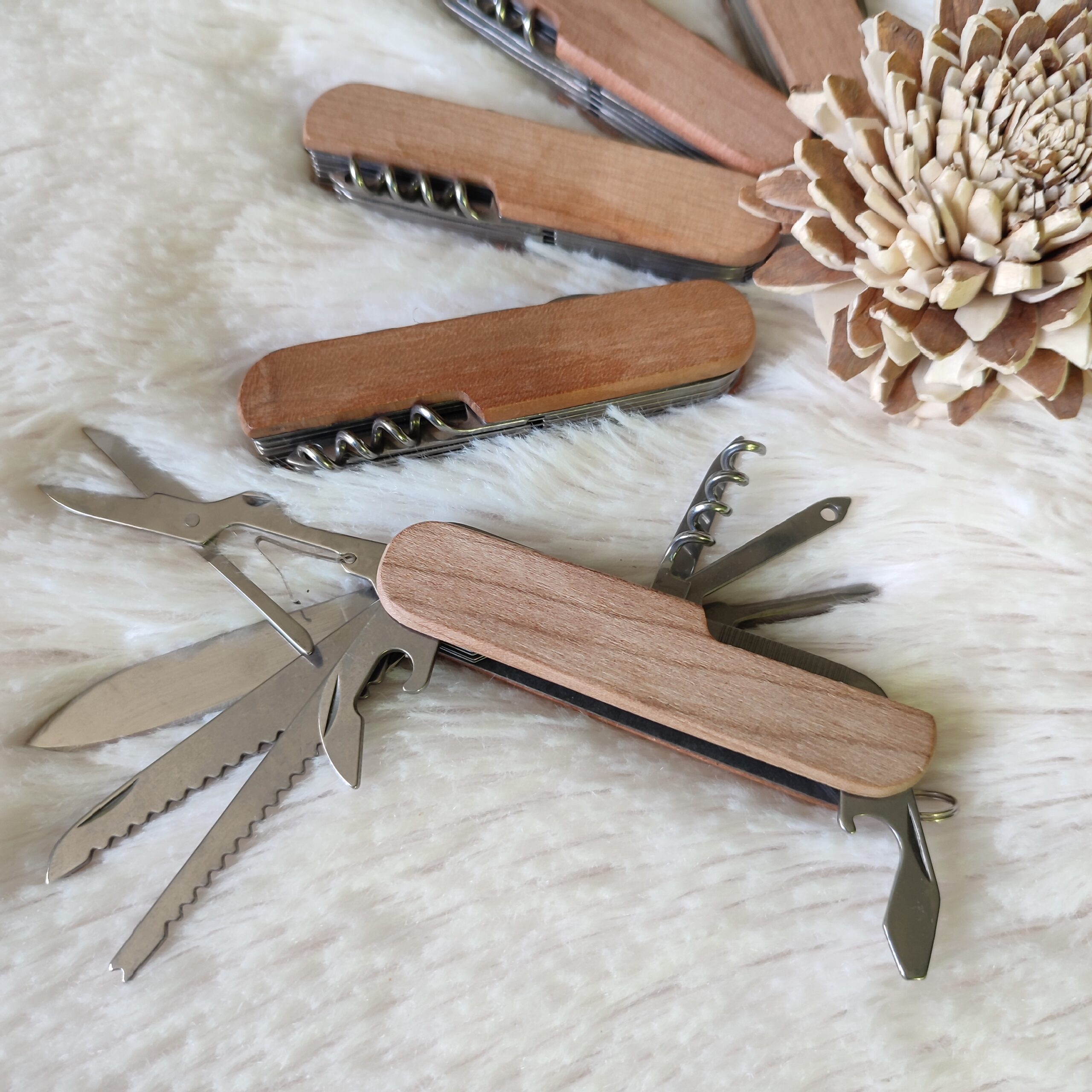 Creat’Angel couteau suisse couteau poche bois prénom
