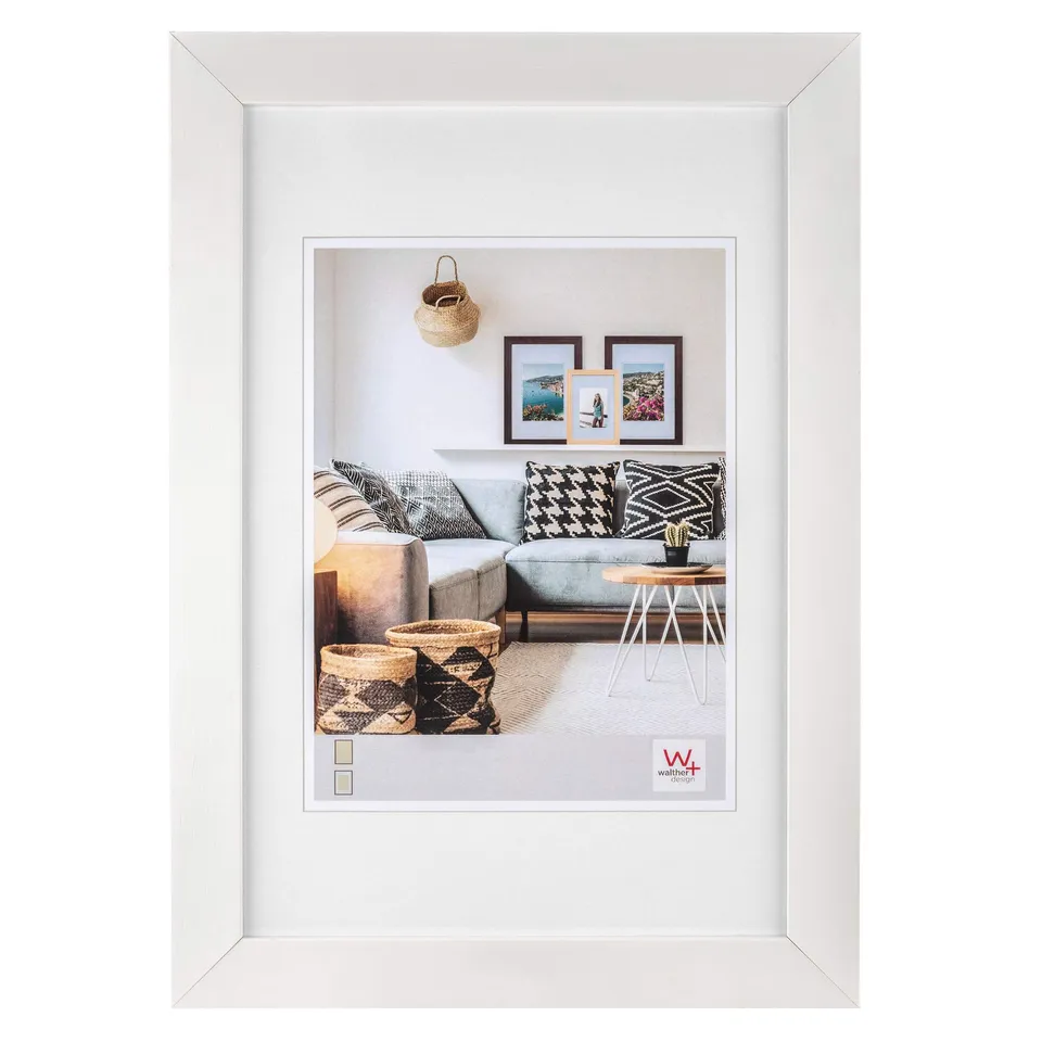 walther design Nizza HQ015W cadre photo blanc 10x15 cm
