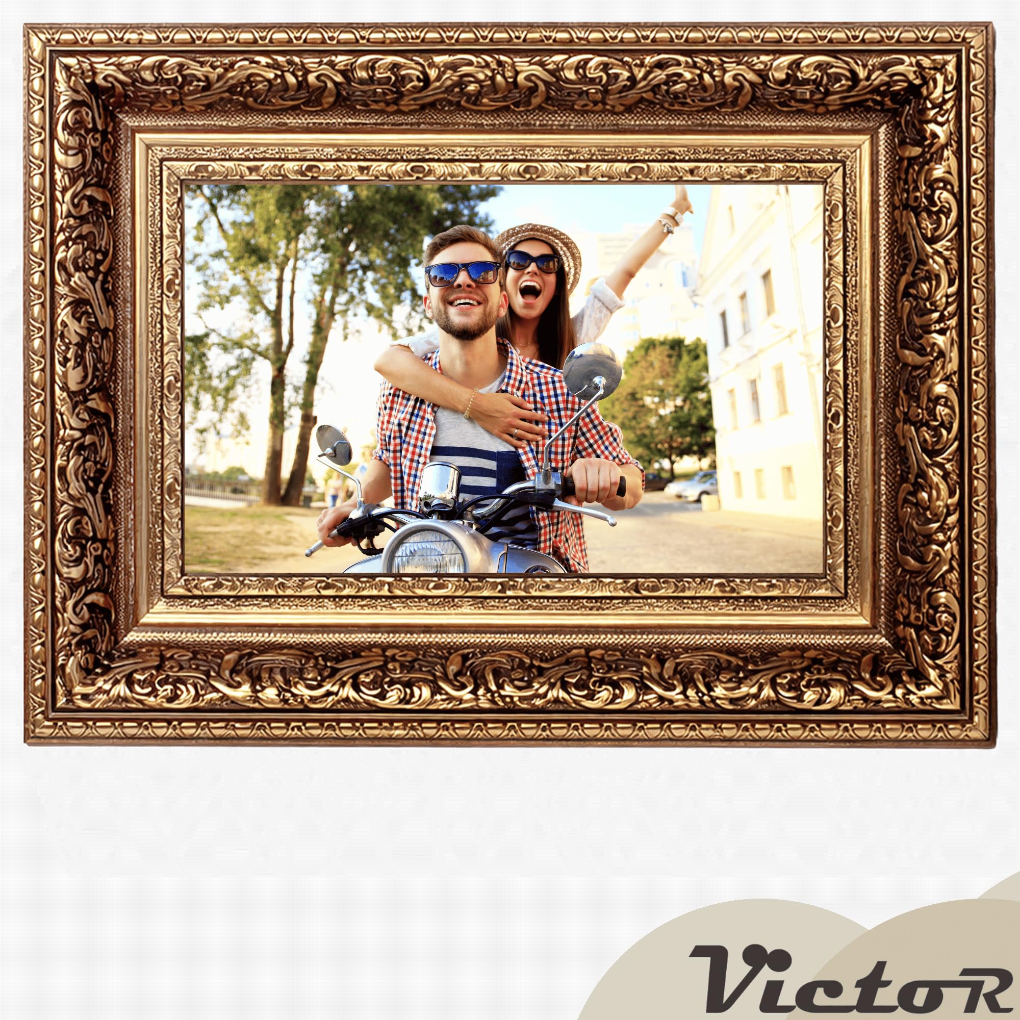 Victor Leonardo cadre photo 10x15 cm marron doré baroque