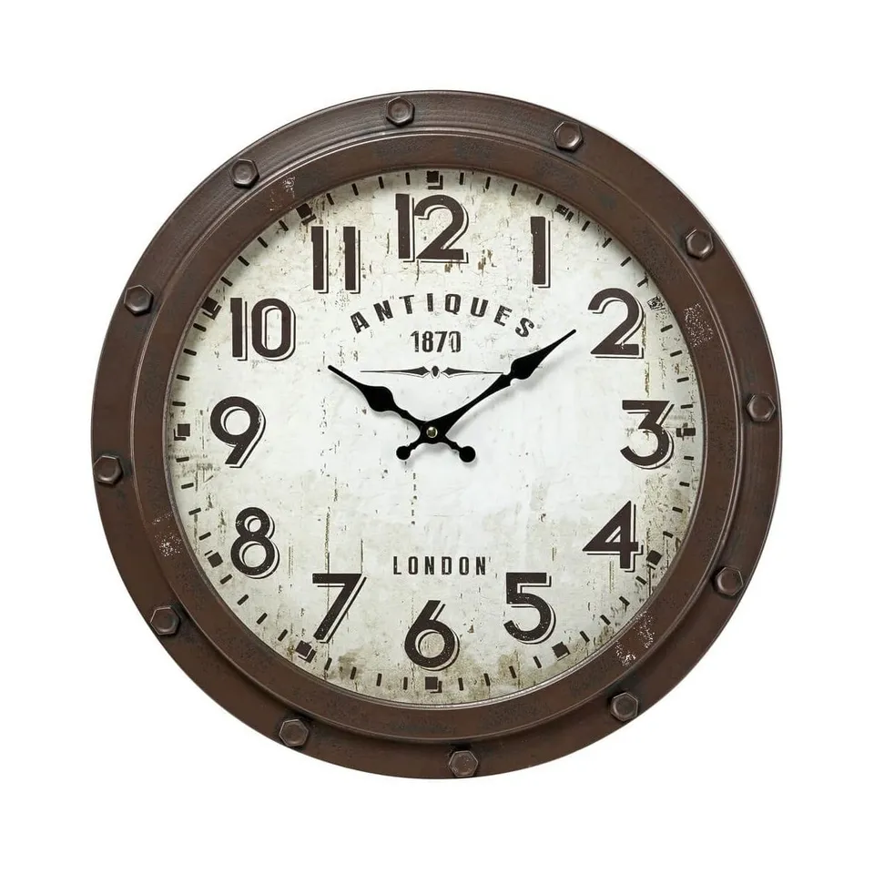 Ceanothe Emotion horloge murale 47cm marron silencieuse