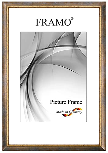 FRAMO N°063 cadre photo baroque 12x17 cm bleu doré