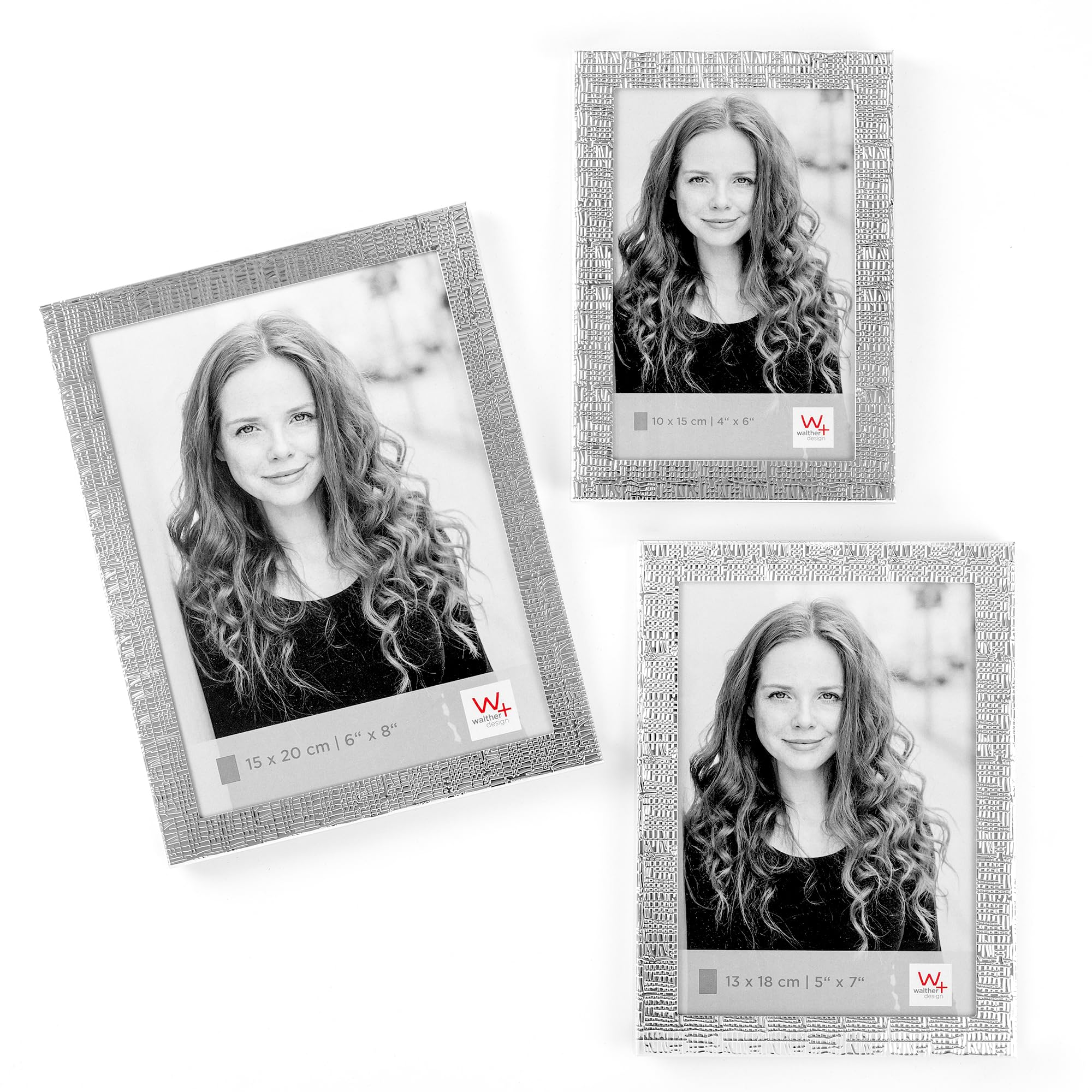 walther design Mirja AB318S cadre portrait alu argenté 13x18 cm