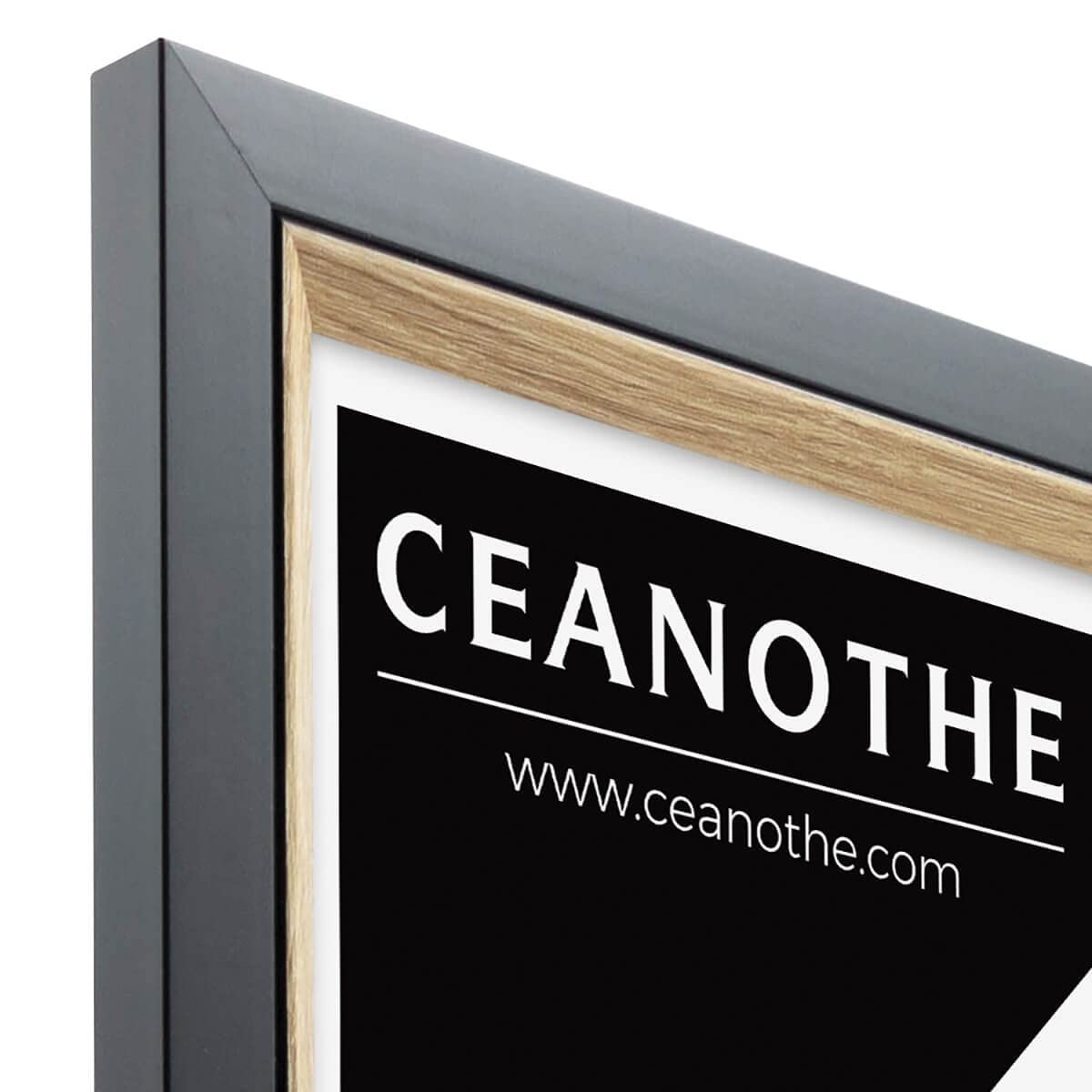 Ceanothe Actual 40x50 cm cadre photo noir et bois incassable
