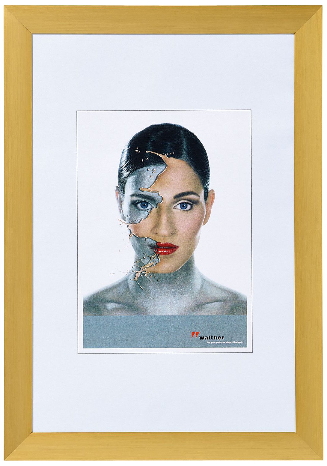 walther design Spacy cadre alu 30x45 cm noir mat brossé