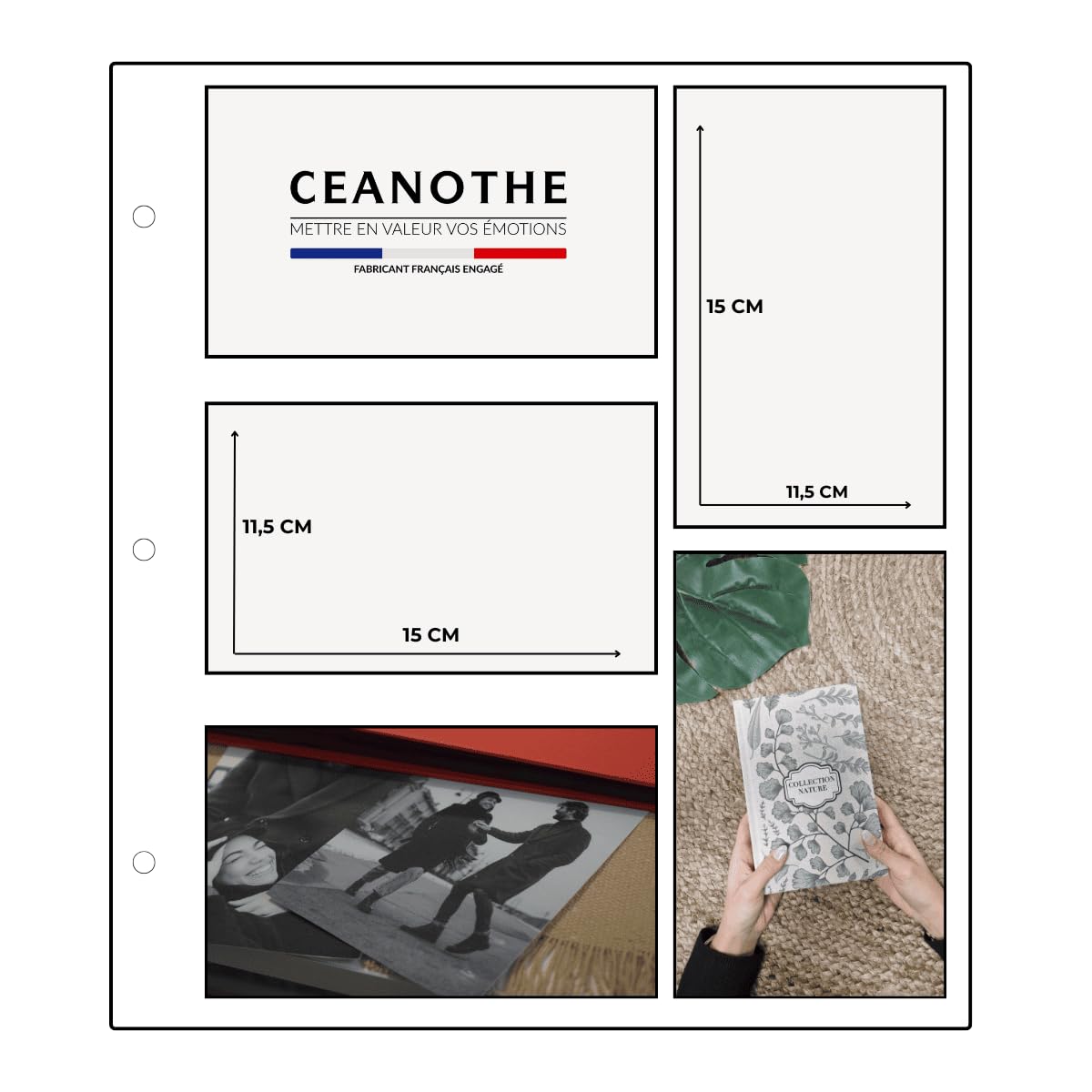 Ceanothe Panodia pochettes album 10x15 cm 10 feuillets