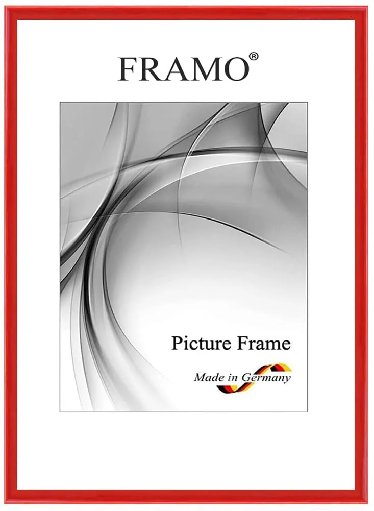 FRAMO N123 cadre photo bois rouge brillant 50x65 cm