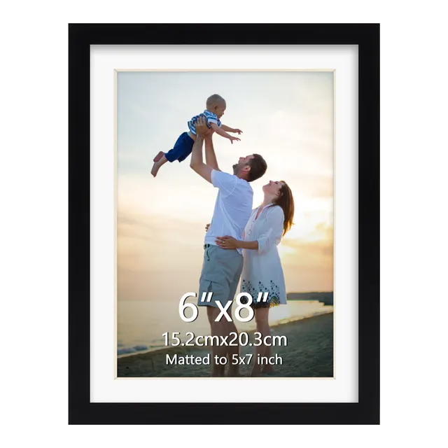 EYMPEU cadre photo noir 15x20 cm PVC passe-partout double format