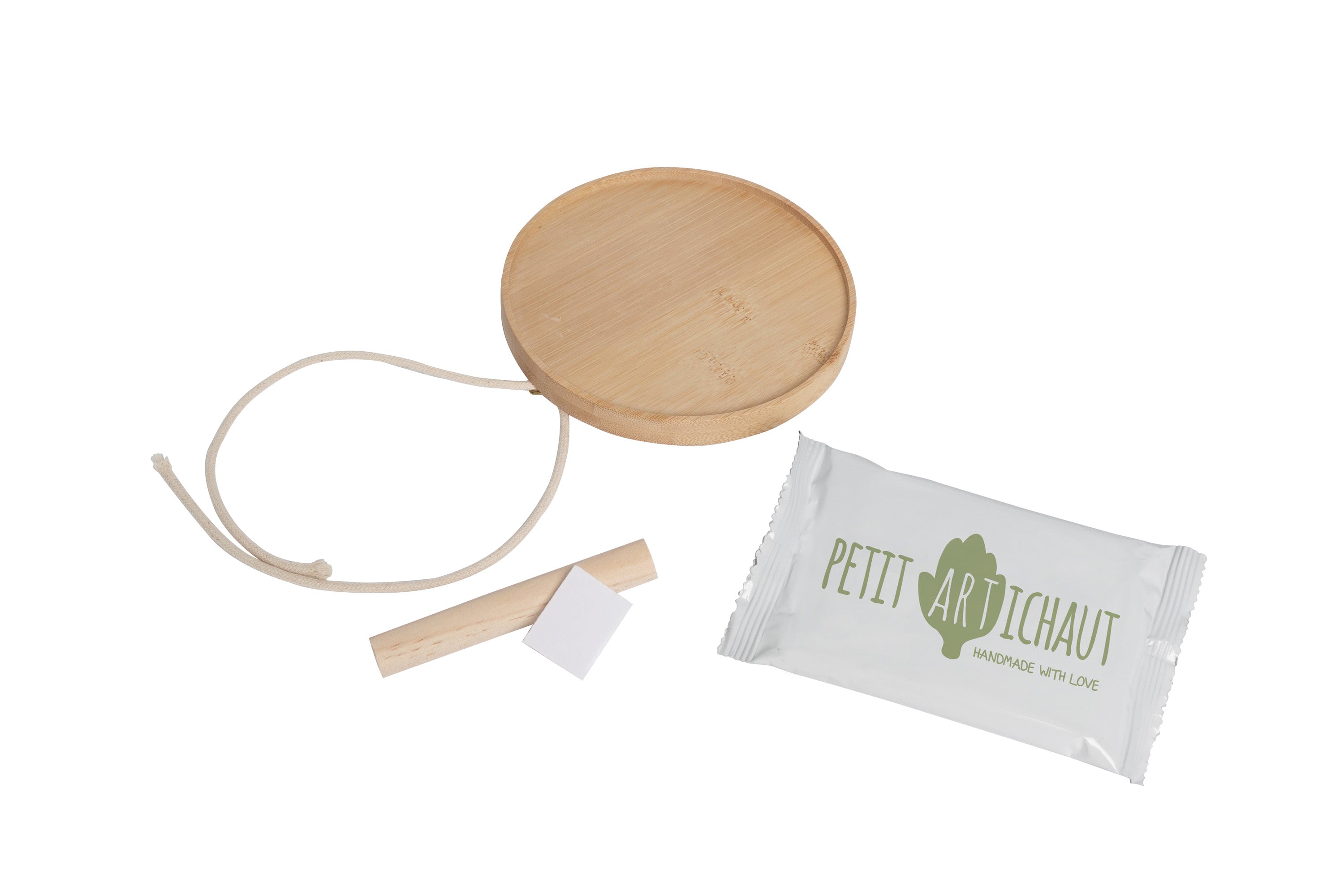 Petit Artichaut Wooden Medallion kit empreinte bébé bois