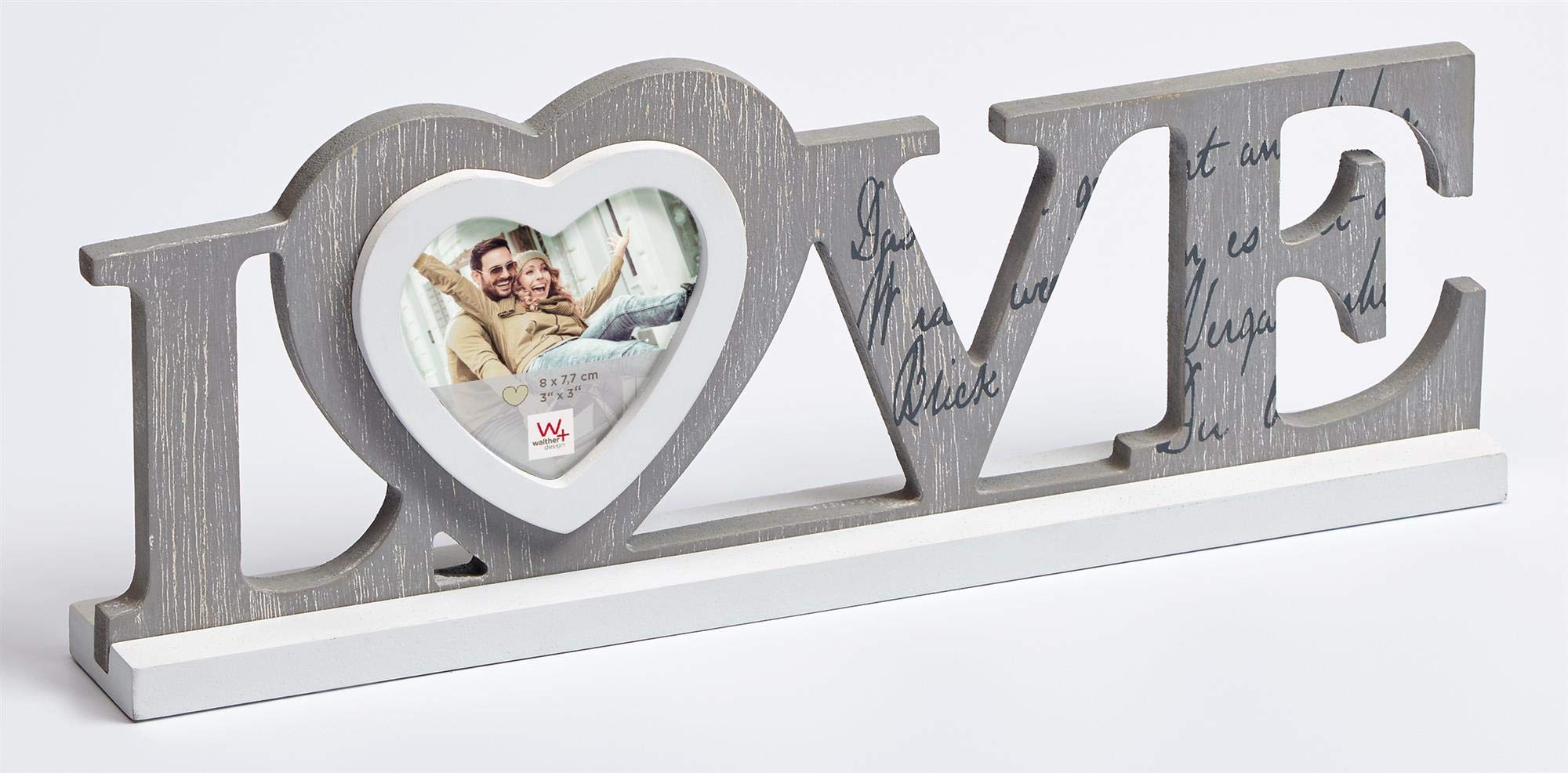 walther design Love YF199D cadre photo bois gris 9x9 cm