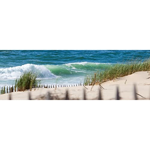 Ceanothe Vagues Bassin d'Arcachon tableau toile 45x135 cm panoramique
