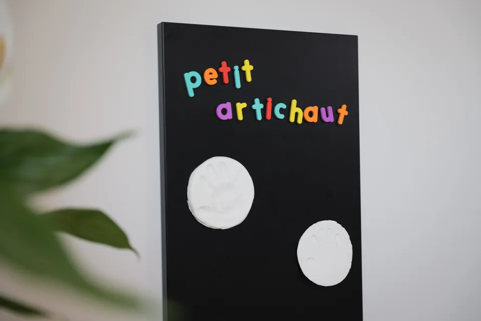 Petit Artichaut Keepsakes kit empreinte bébé aimants lot 2