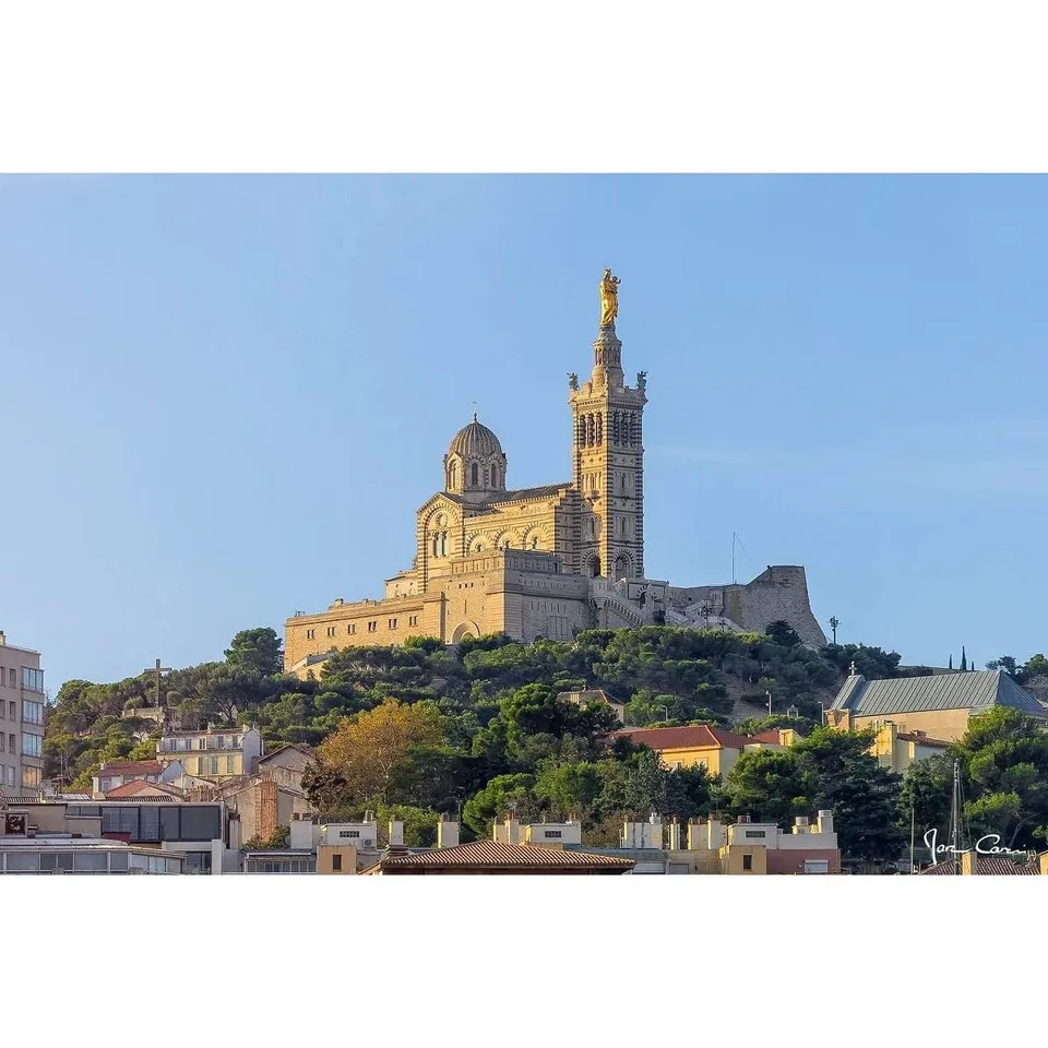 Ceanothe Notre-Dame de la Garde Marseille tableau toile 65x97 cm HD