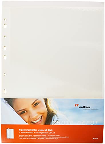 walther design DS-118 feuilles autocollantes 23,5x31,5 blanc x10