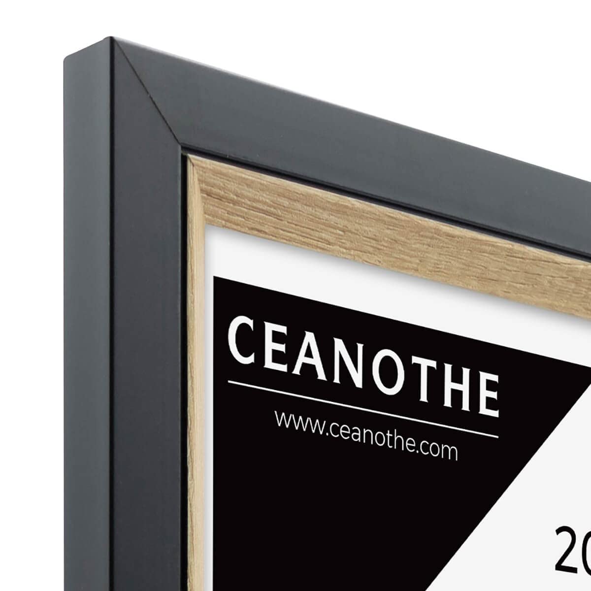 Ceanothe Actual A4 20x30 cm cadre photo noir et bois incassable
