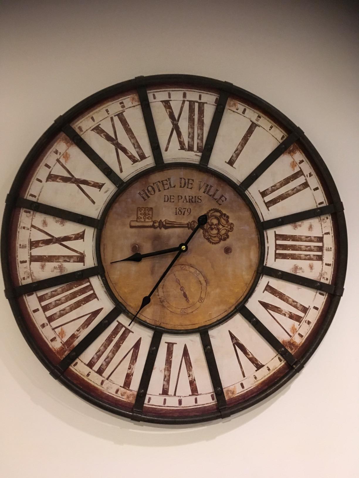 Ceanothe Emotion horloge murale 60 cm marron silencieuse