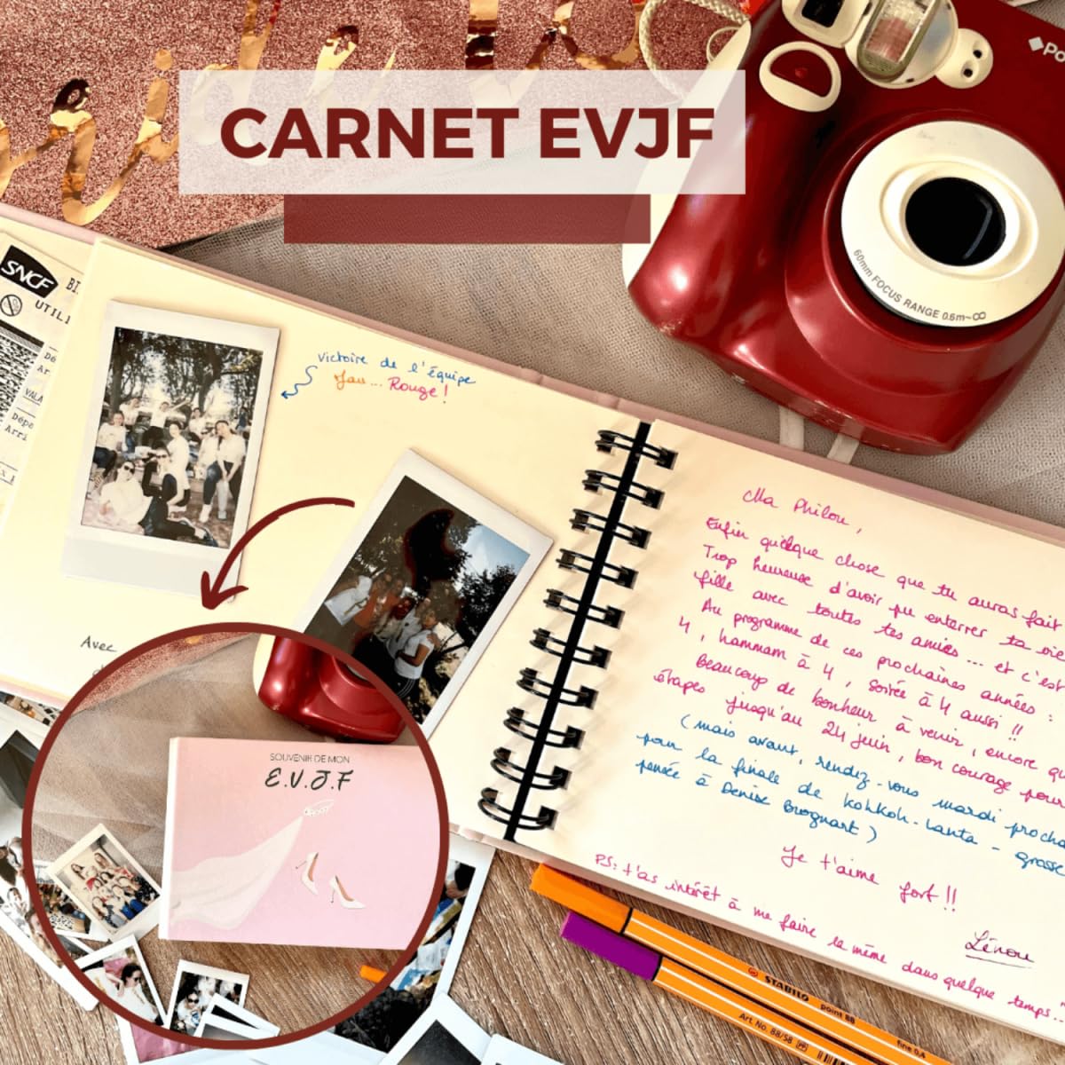 Ceanothe album photo EVJF 50 photos 10x15 cm rose