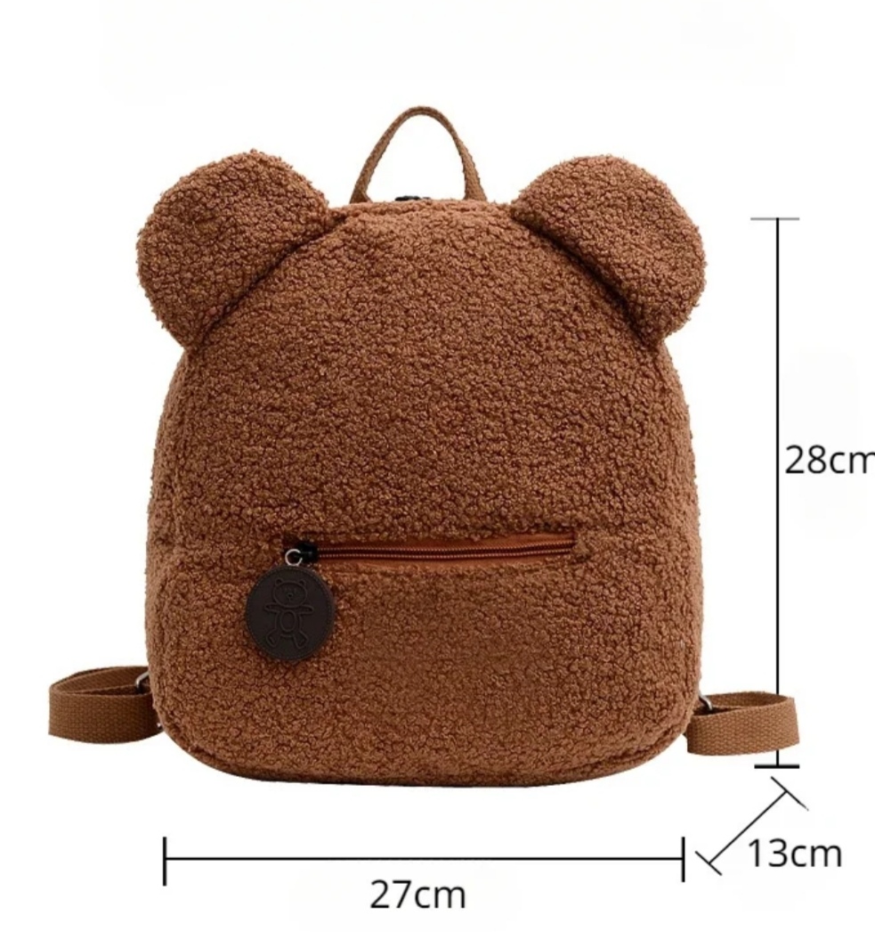 Creat’Angel Ourson sac à dos peluche 28 cm