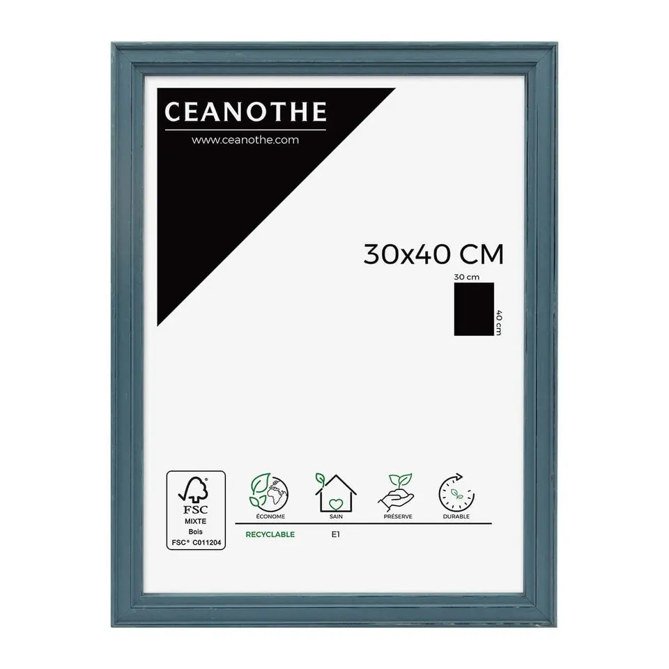 Ceanothe Brio Belle-ILE cadre photo 30x40 cm bleu patiné