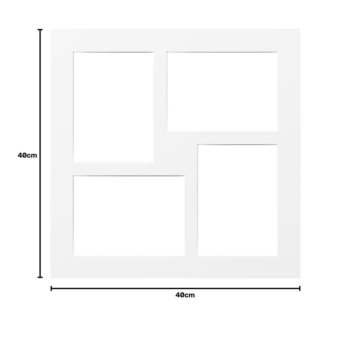 walther design PA444W passe-partout 40x40 cm blanc 4x13x18