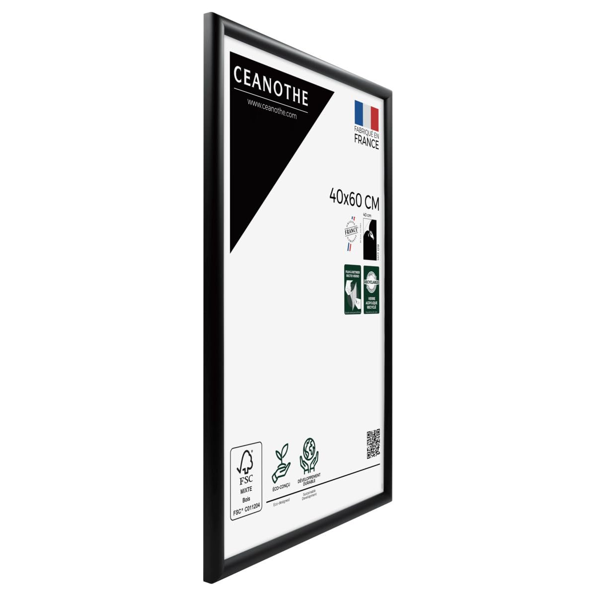 Ceanothe Essentiel cadre photo 40x60 cm noir bois