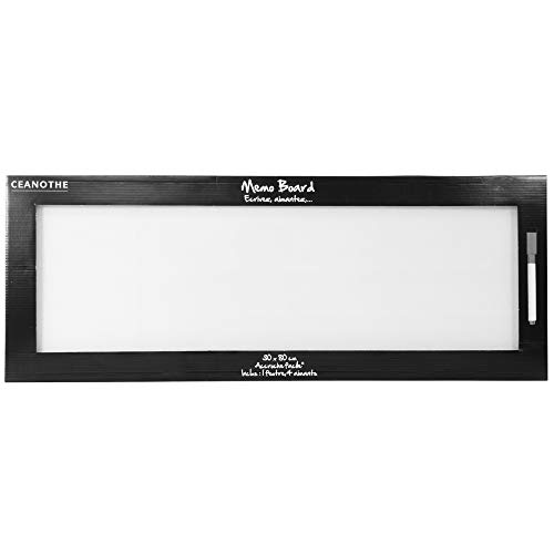 Ceanothe Emotion tableau memo verre blanc 30x80 magnetique