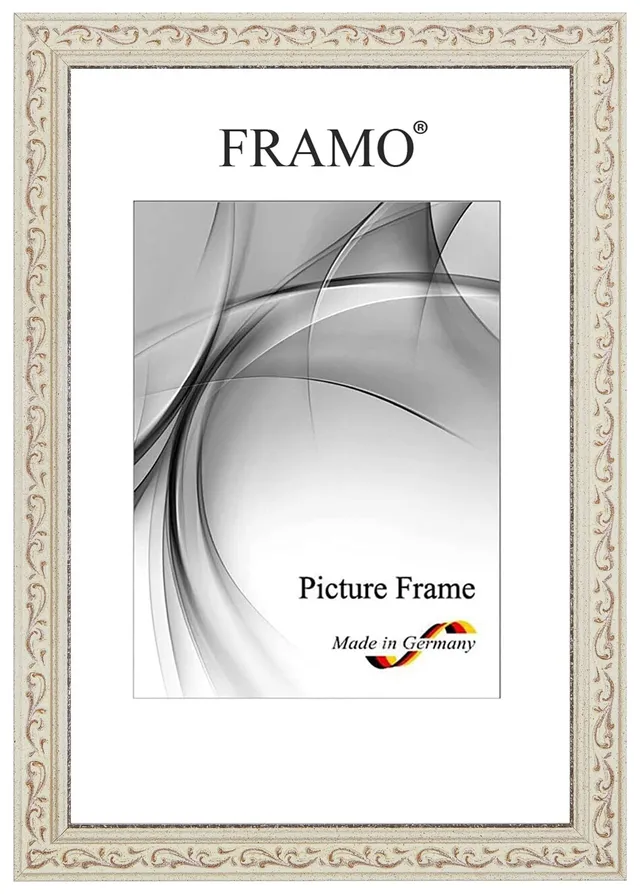 FRAMO N°091 cadre photo baroque 50x75 cm vieux-blanc