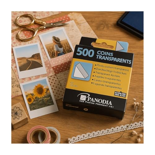Panodia coins photos adhésifs transparents boîte 500