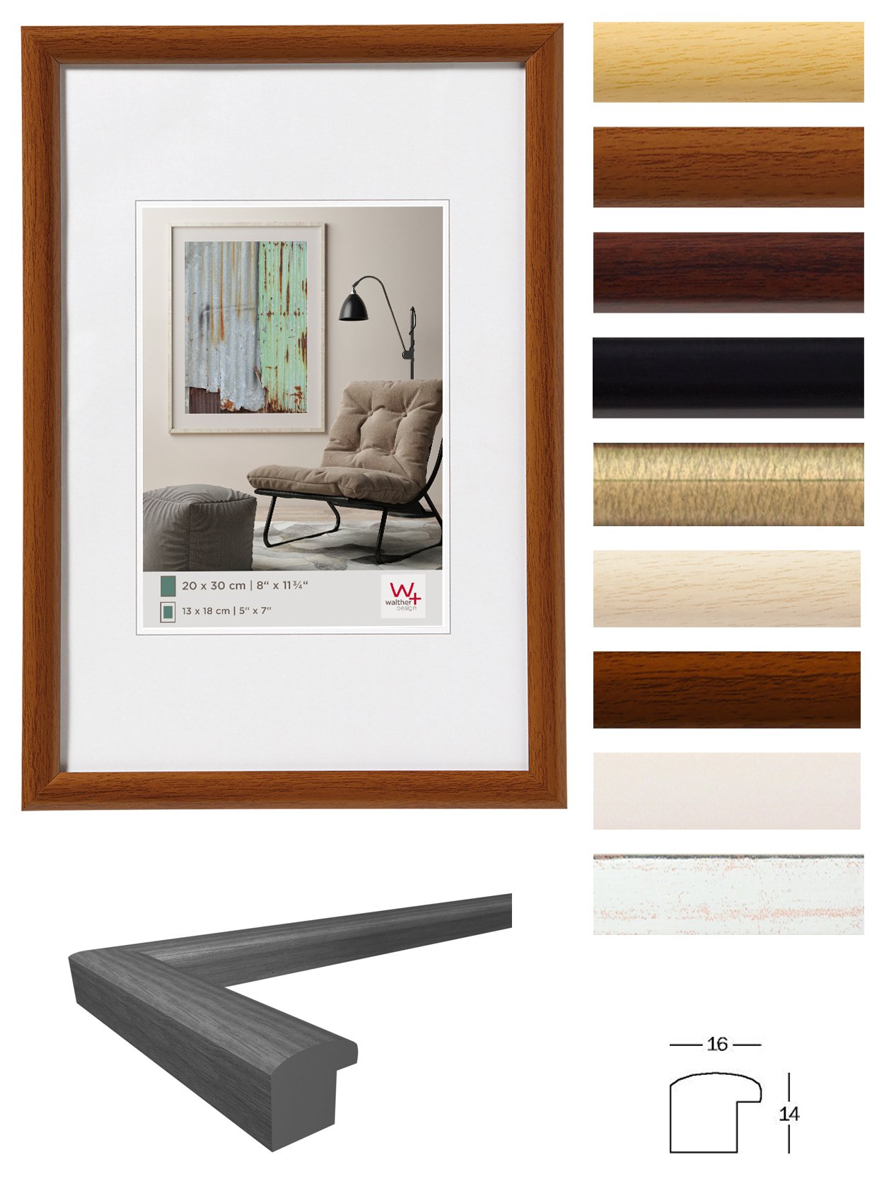 walther design Talk cadre photo 18x24 cm naturel clair