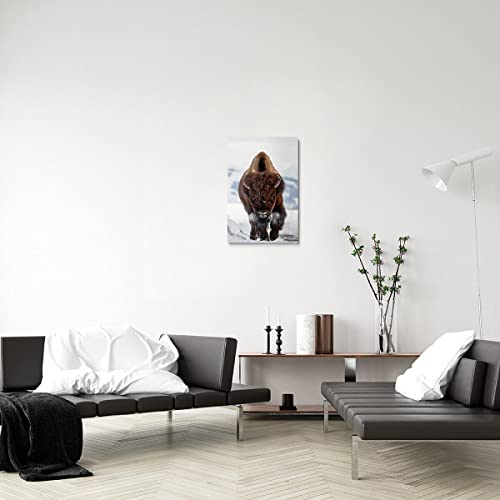 Ceanothe Bison tableau toile 45x65 cm mate nature