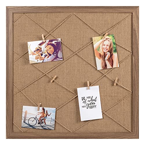 walther design XR060P tableau mémo marron 60x60 cm 6 clips