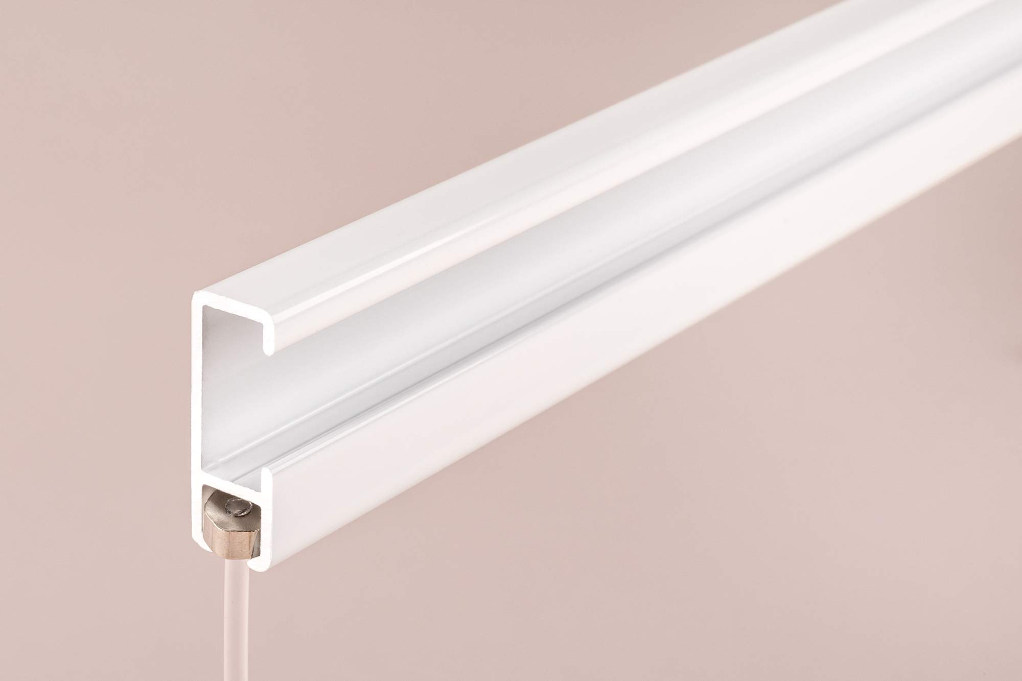walther design rail tableau blanc 1 m aluminium avec crochets