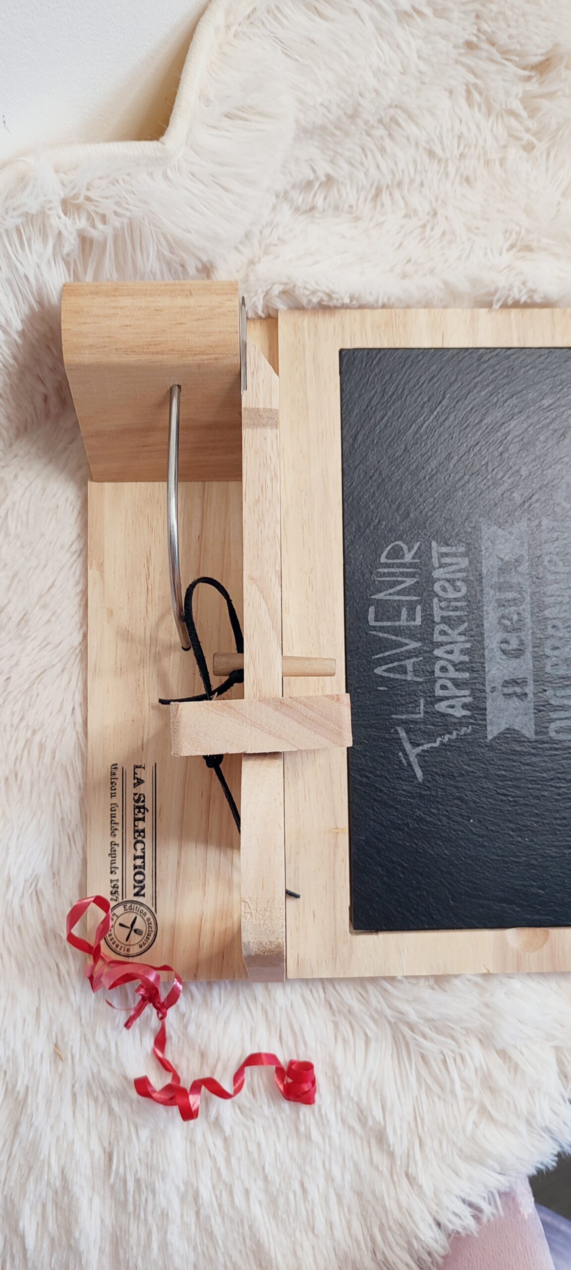 Creat'Angel trancheuse charcuterie ardoise bois
