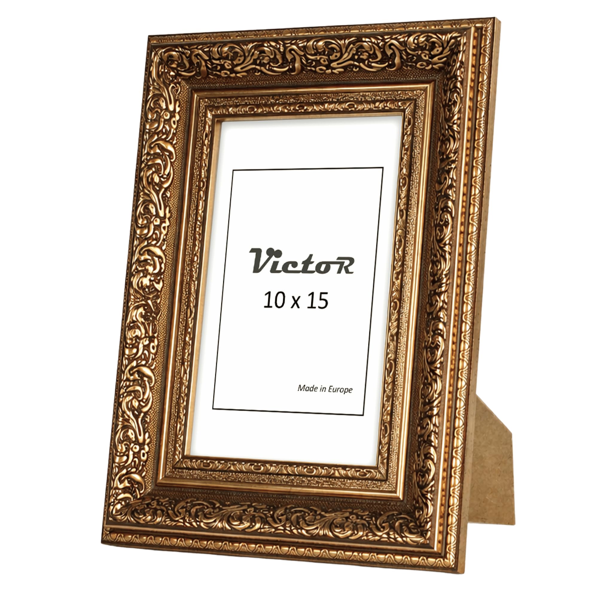 Victor Leonardo cadre photo 10x15 cm marron doré baroque