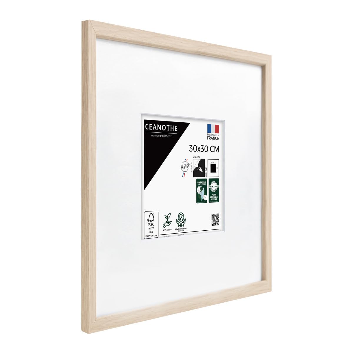 Ceanothe Wild cadre photo 30x30 cm bois brut passe-partout
