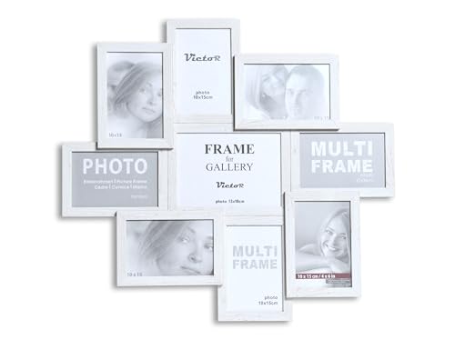 Victor Shabby cadre photo collage 9 photos 10x15 cm blanc