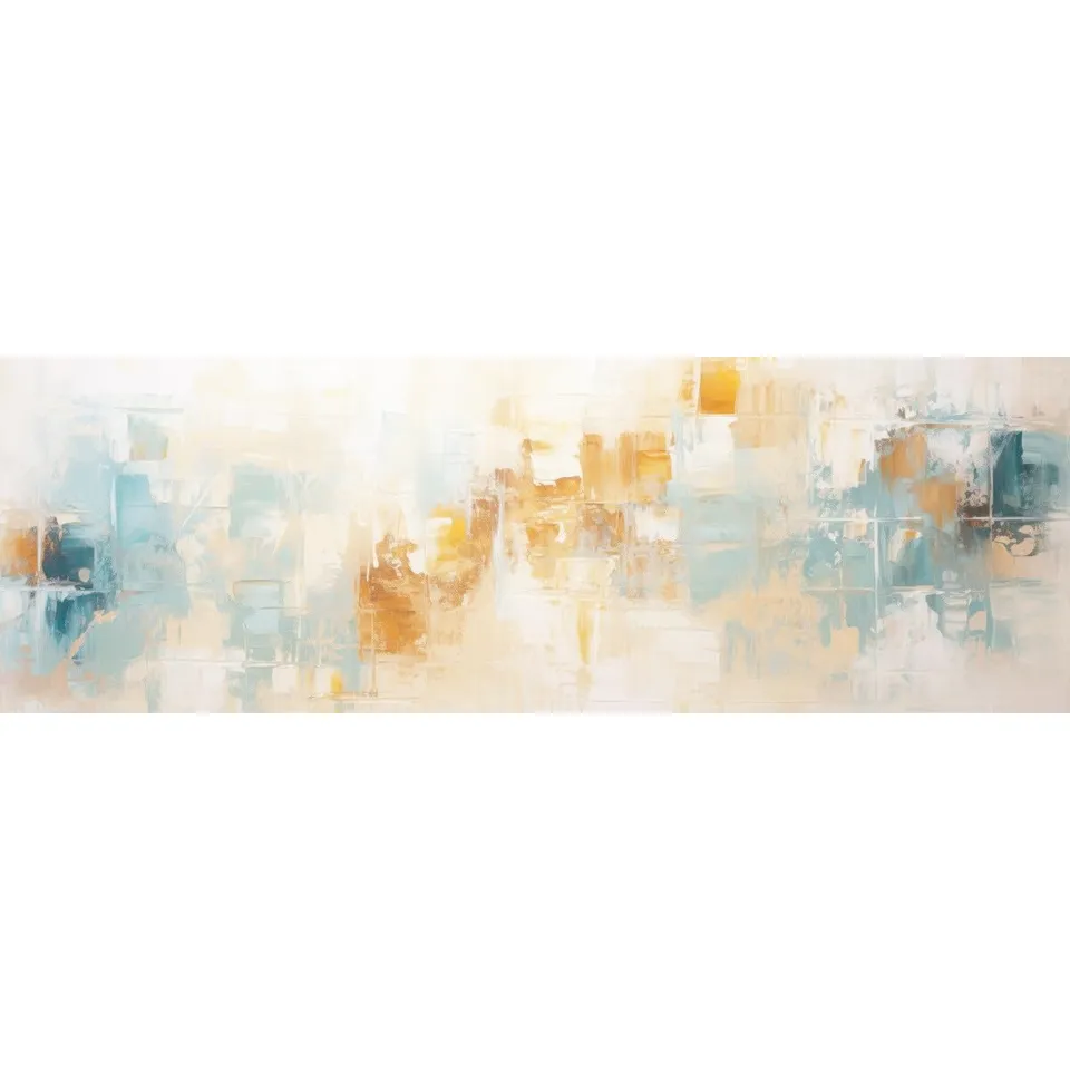 Ceanothe art moderne coloré tableau toile 30x97 cm mat