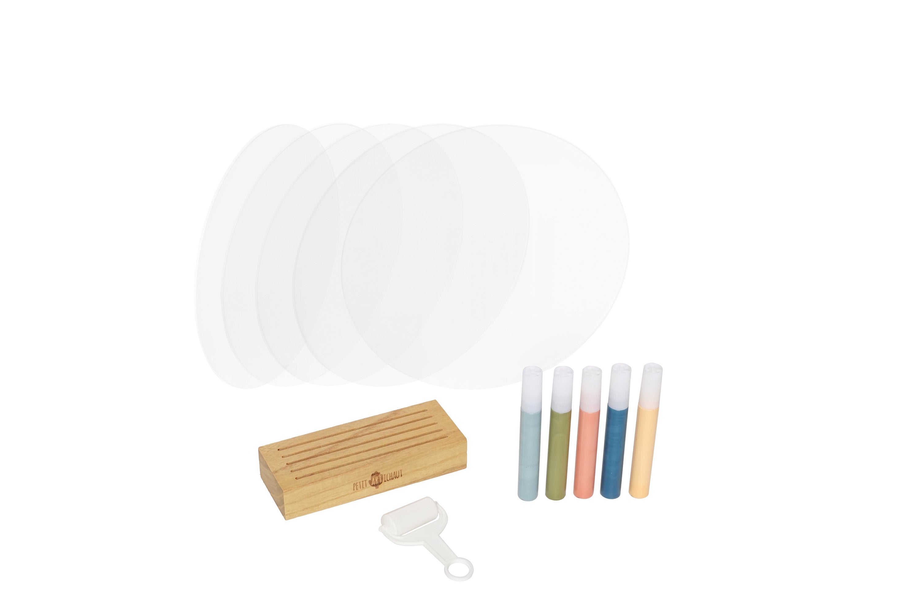 Petit Artichaut Family Colors tableau empreintes 5 panneaux