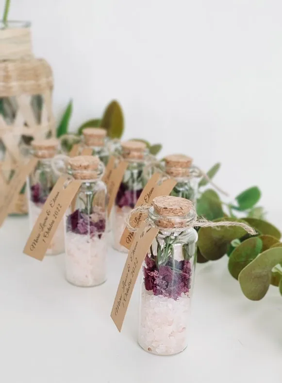 Creat’Angel Fiole Verre convives mariage 30 ml jute