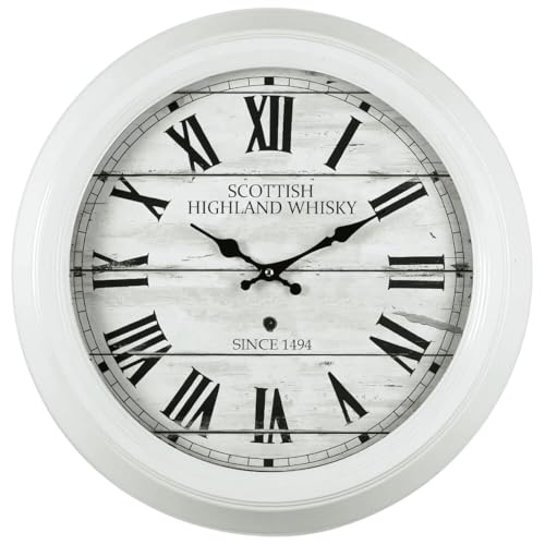 Ceanothe 17015 Scottish horloge murale 47 cm blanc