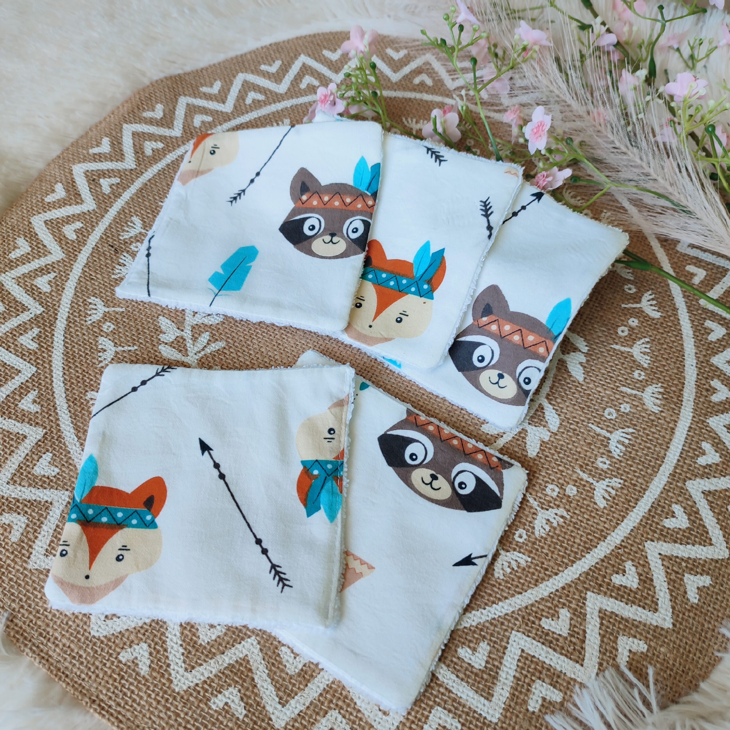 Creat’Angel coffret naissance renard bavoir lingettes
