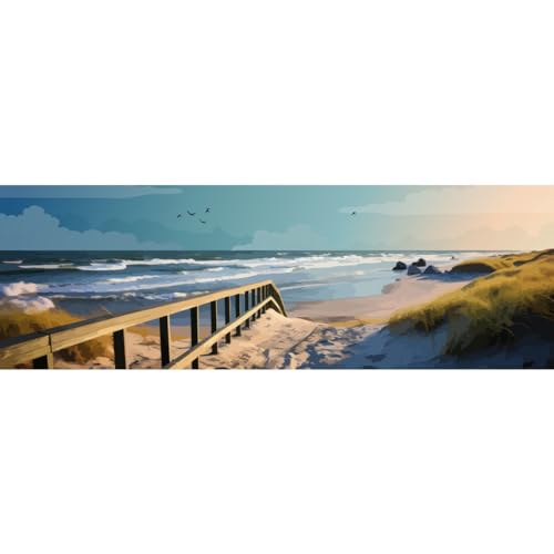 Ceanothe douce plage tableau sur toile 30x97 cm mat