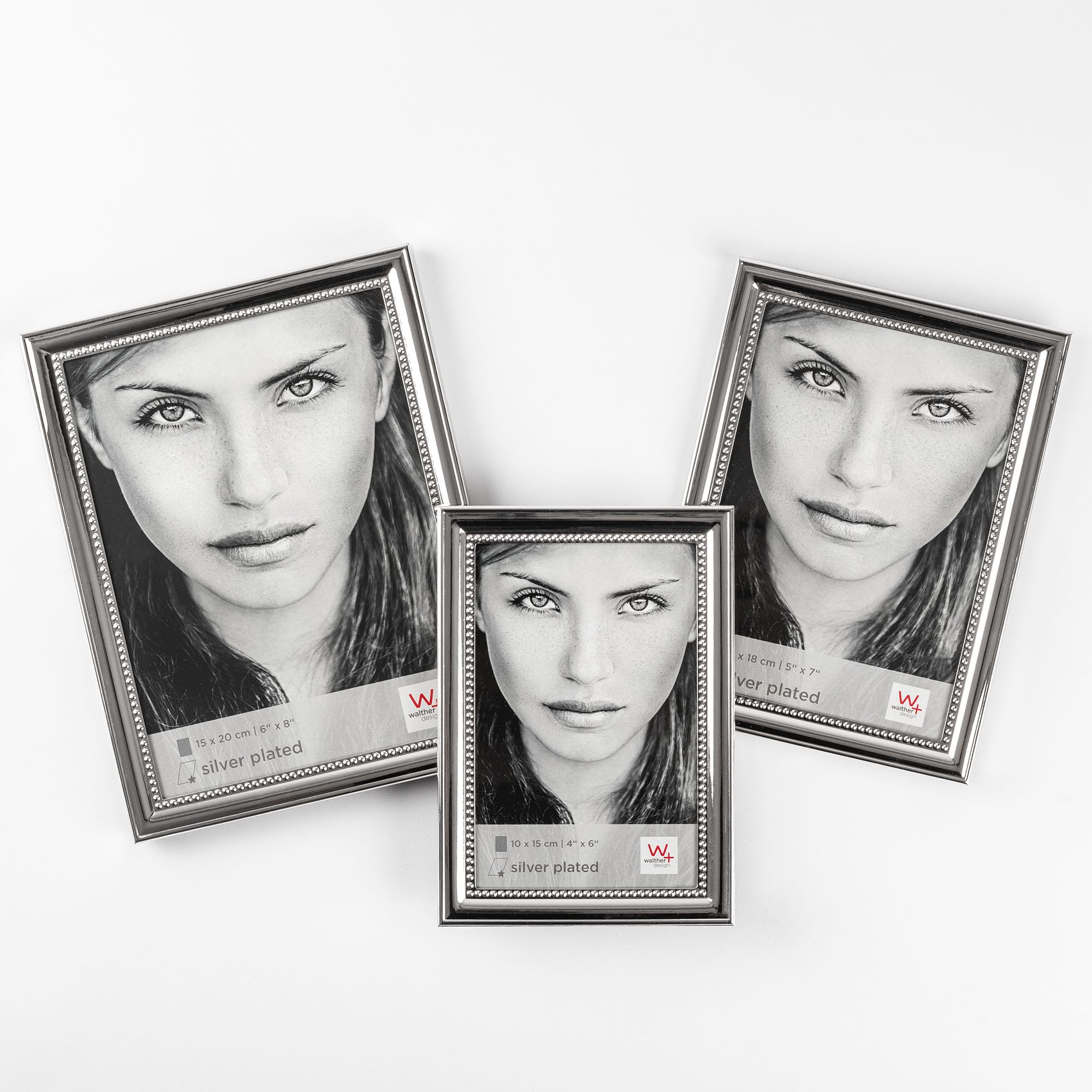 walther design Elodie BM318S cadre photo argenté 13x18 cm