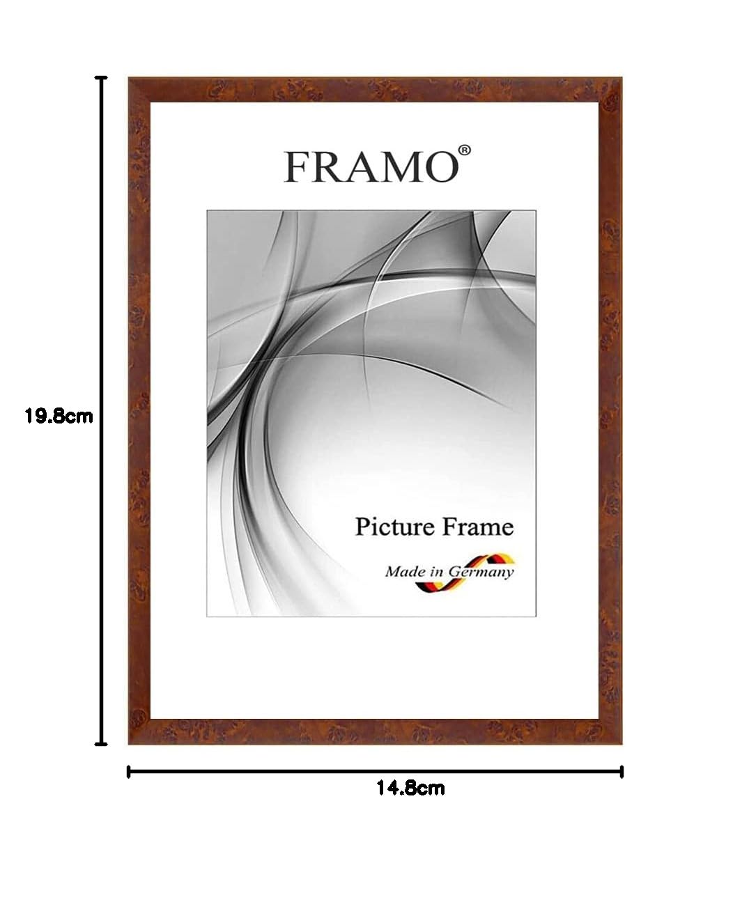 FRAMO N°127 cadre photo 10 x 15 cm bois massif marron